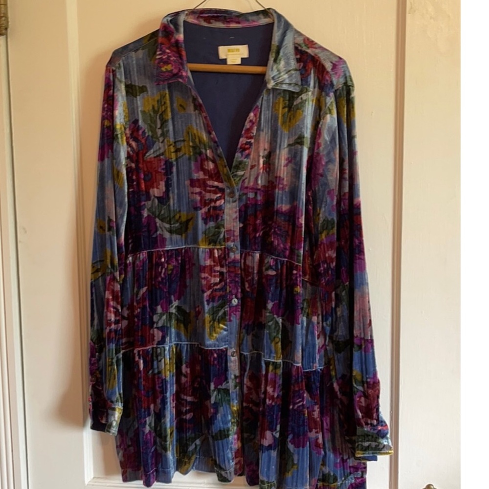 Maeve velvet tunic top